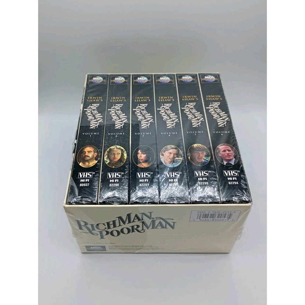 Rich Man Poor Man COMPLETE VHS TAPE SET 1976 ABC Mini Series - New/Sealed